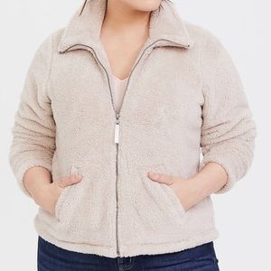 Tan Faux Sherpa Teddy Jacket